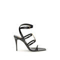 Sandales à talons aiguilles Saint Laurent Bos Taurus en cuir de veau noir