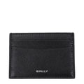 Porte-cartes Bally en cuir noir