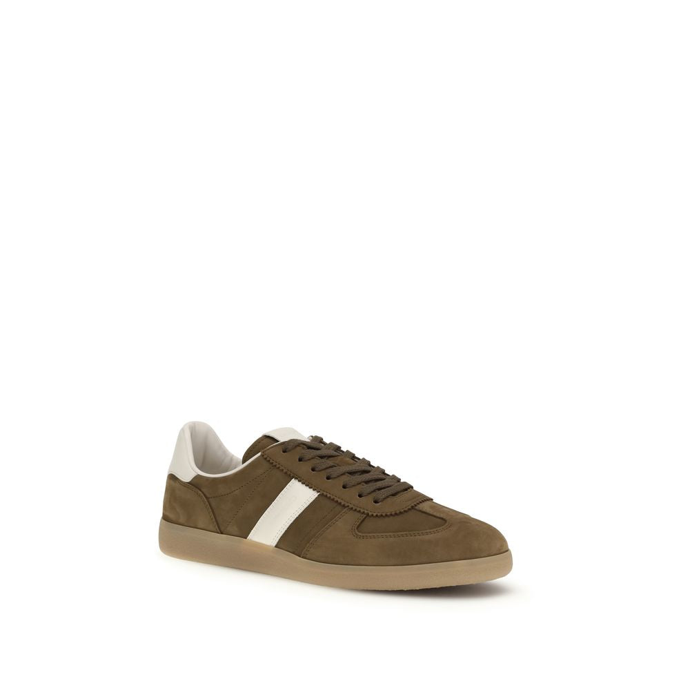 Tom Ford Brown Calf Leather Bos Taurus Low Top Sneakers