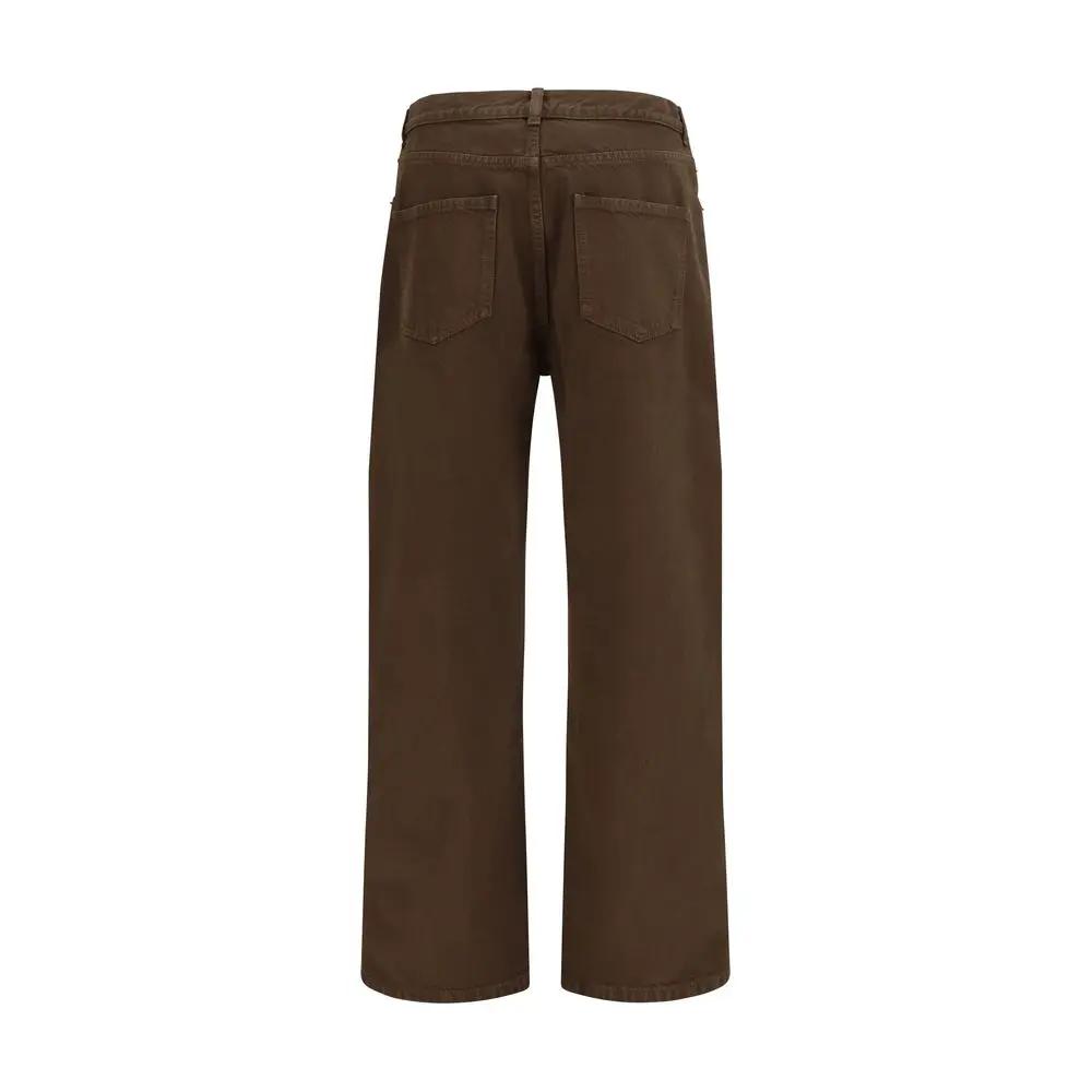Jean droit en coton marron The Row