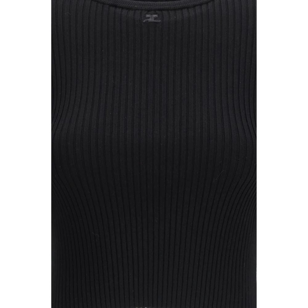 T-Shirt Courrèges Viscose Noir