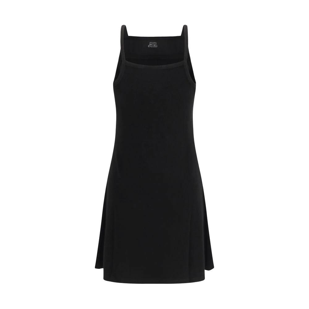 Courrèges Black Viscose Casual Dress