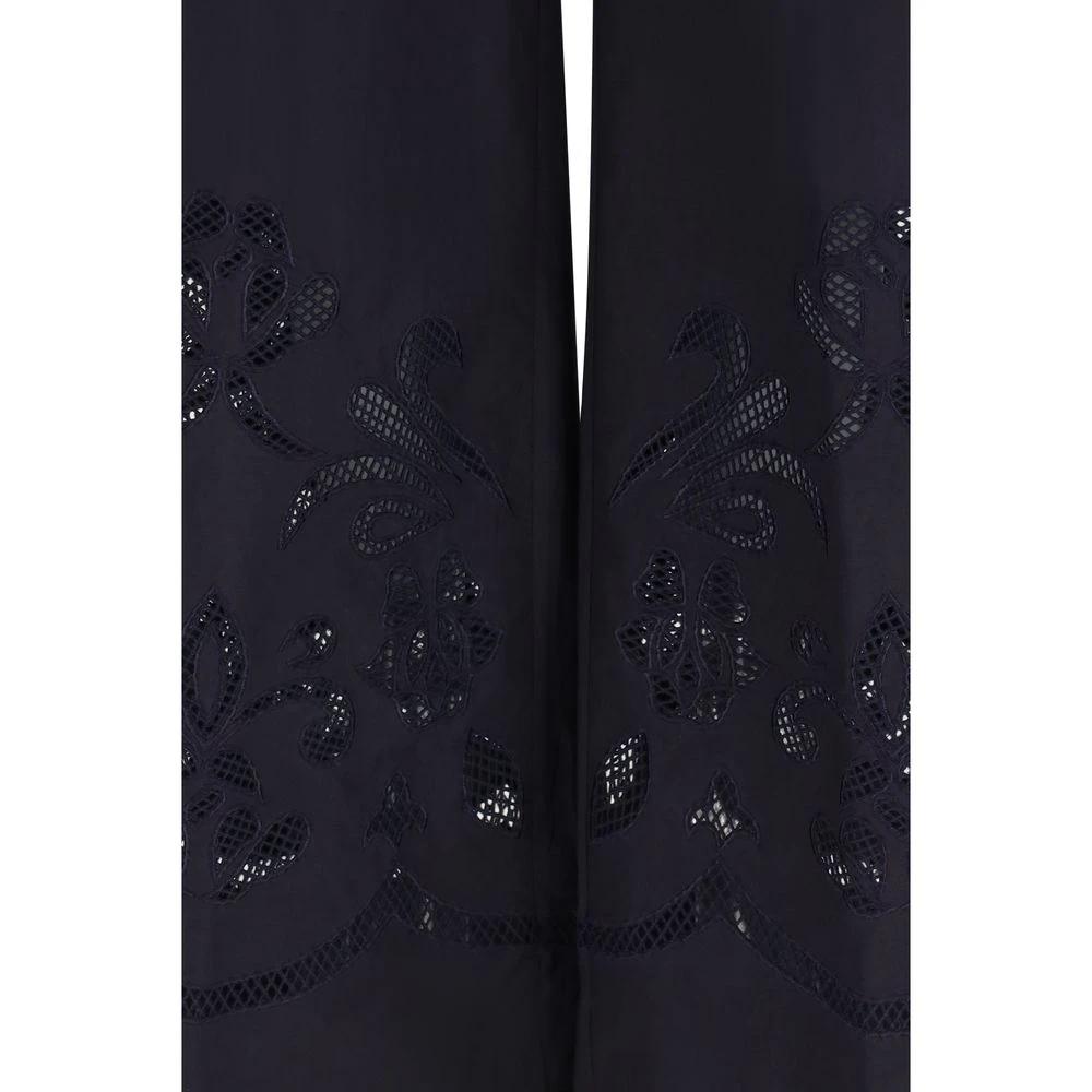 Pantalon décontracté en coton bleu Forte_Forte