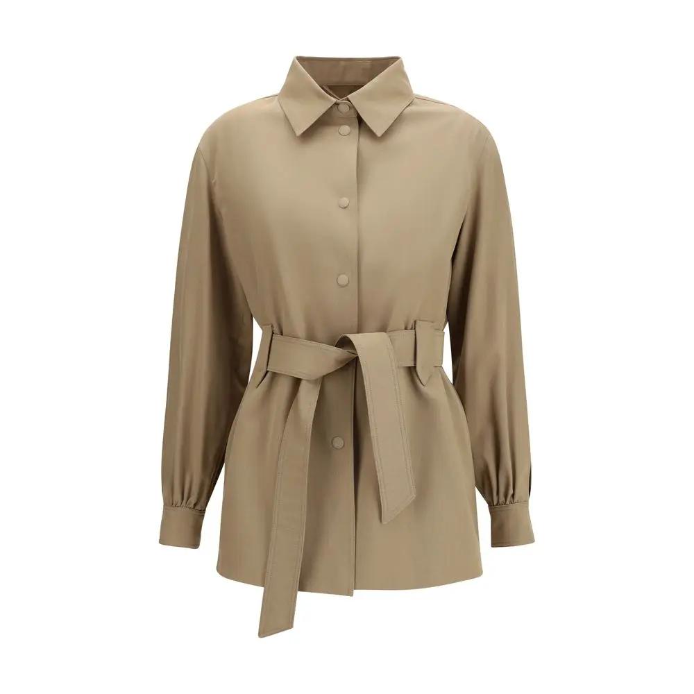 Manteau en laine polaire marron Max Mara
