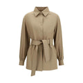 Manteau en laine polaire marron Max Mara