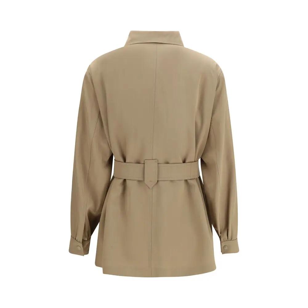 Manteau en laine polaire marron Max Mara