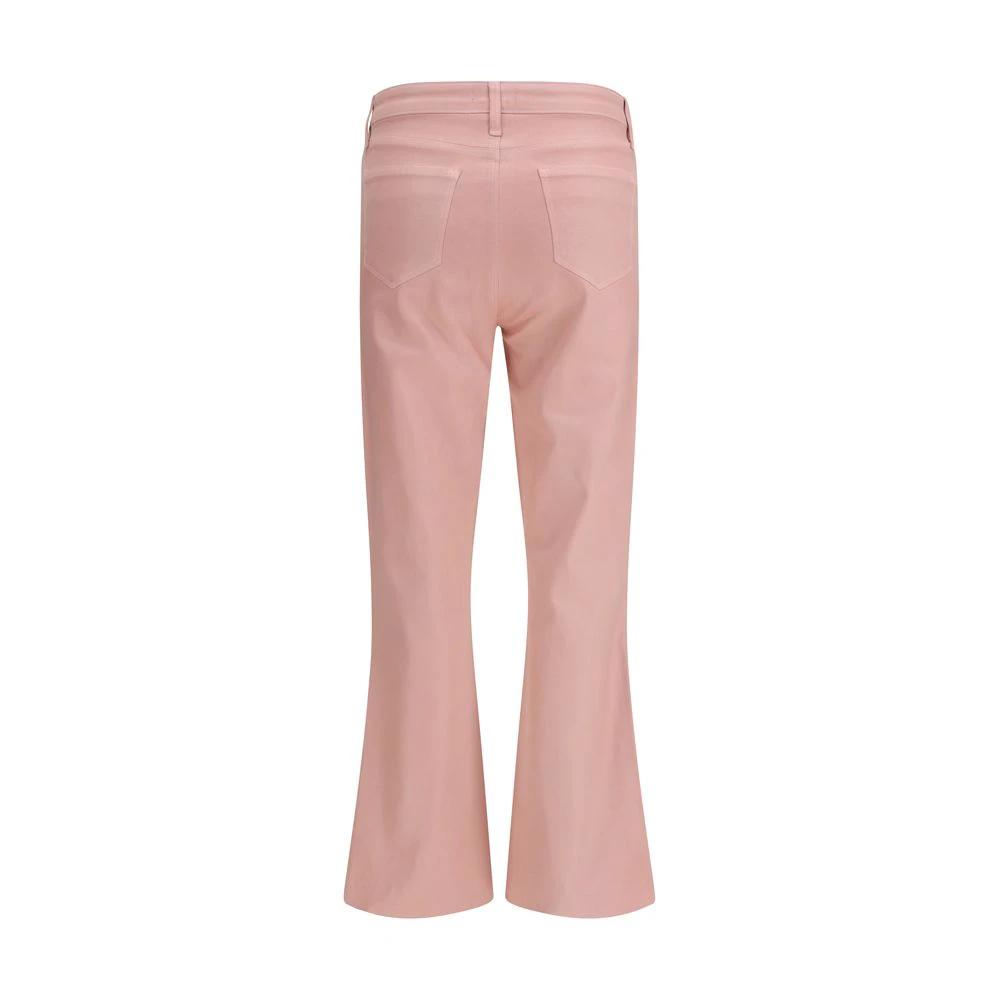 Pantalon évasé en coton multicolore L'Agence