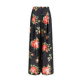 Pantalon décontracté en soie multicolore Dolce & Gabbana