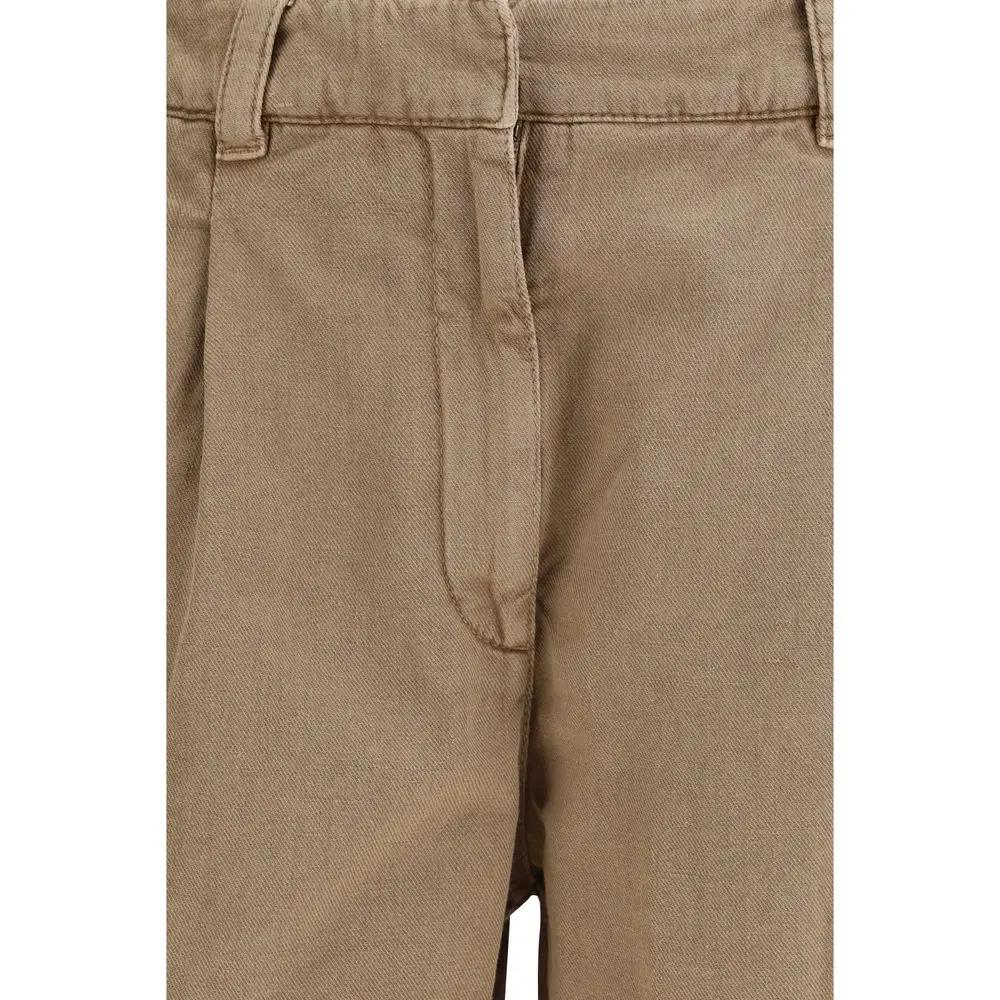 Brunello Cucinelli Beige Cotton Bermuda Shorts