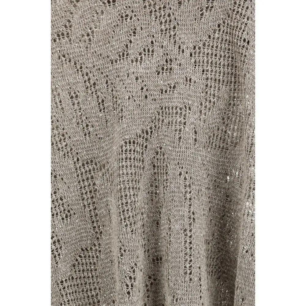 Men’s Beige Linen Hoodie – Brunello Cucinelli Linen Cotton Luxury Sweater SS26