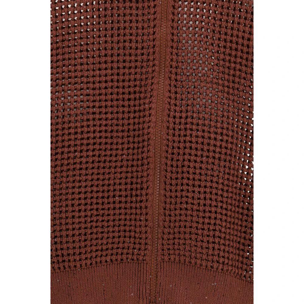 Brunello Cucinelli Bordeaux Cotton Sweatshirt