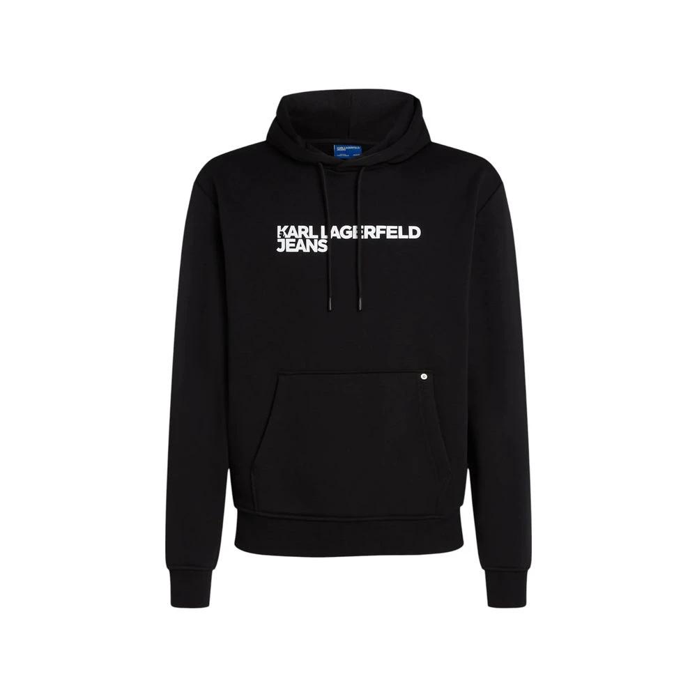 Karl Lagerfeld Black Cotton Hoodie