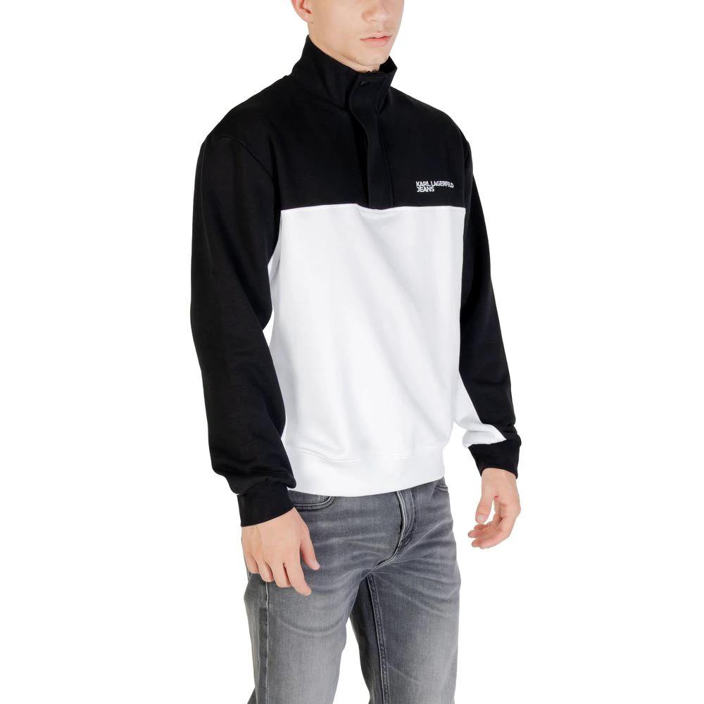Sweat-shirt à cornes noir et blanc Karl Lagerfeld