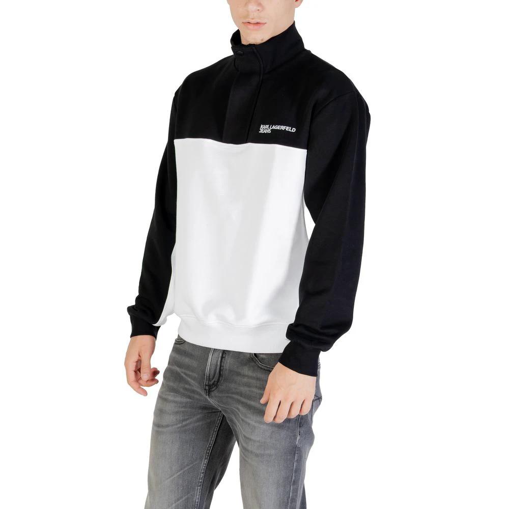 Sweat-shirt à cornes noir et blanc Karl Lagerfeld