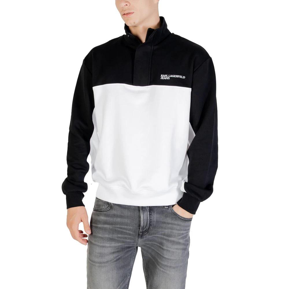 Sweat-shirt à cornes noir et blanc Karl Lagerfeld