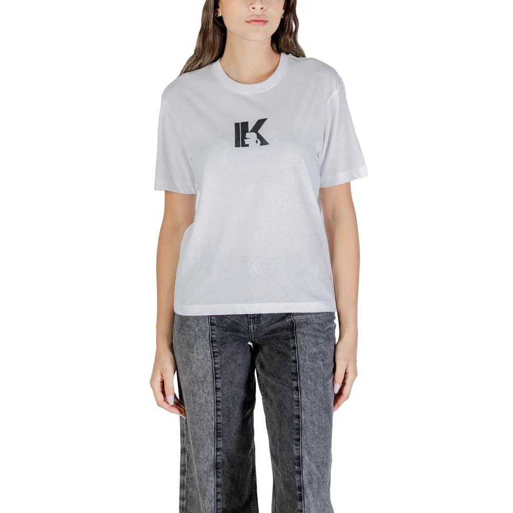 T-shirt blanc en coton Karl Lagerfeld