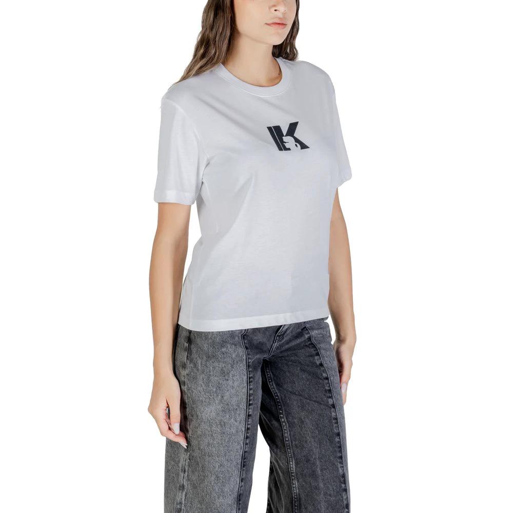 T-shirt blanc en coton Karl Lagerfeld