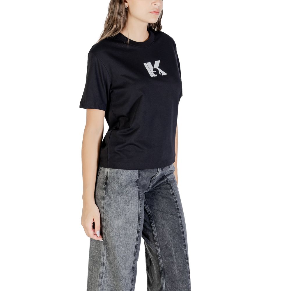 T-shirt en coton noir Karl Lagerfeld