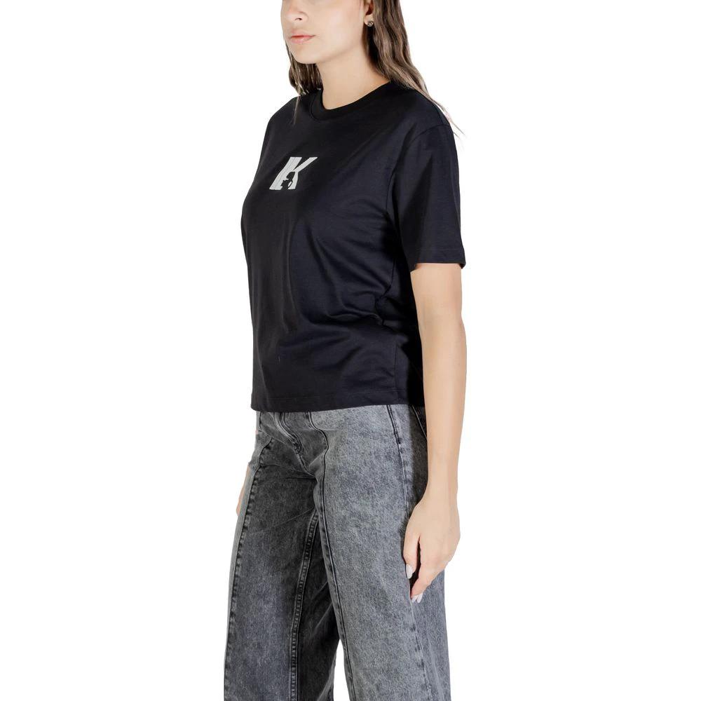 T-shirt en coton noir Karl Lagerfeld
