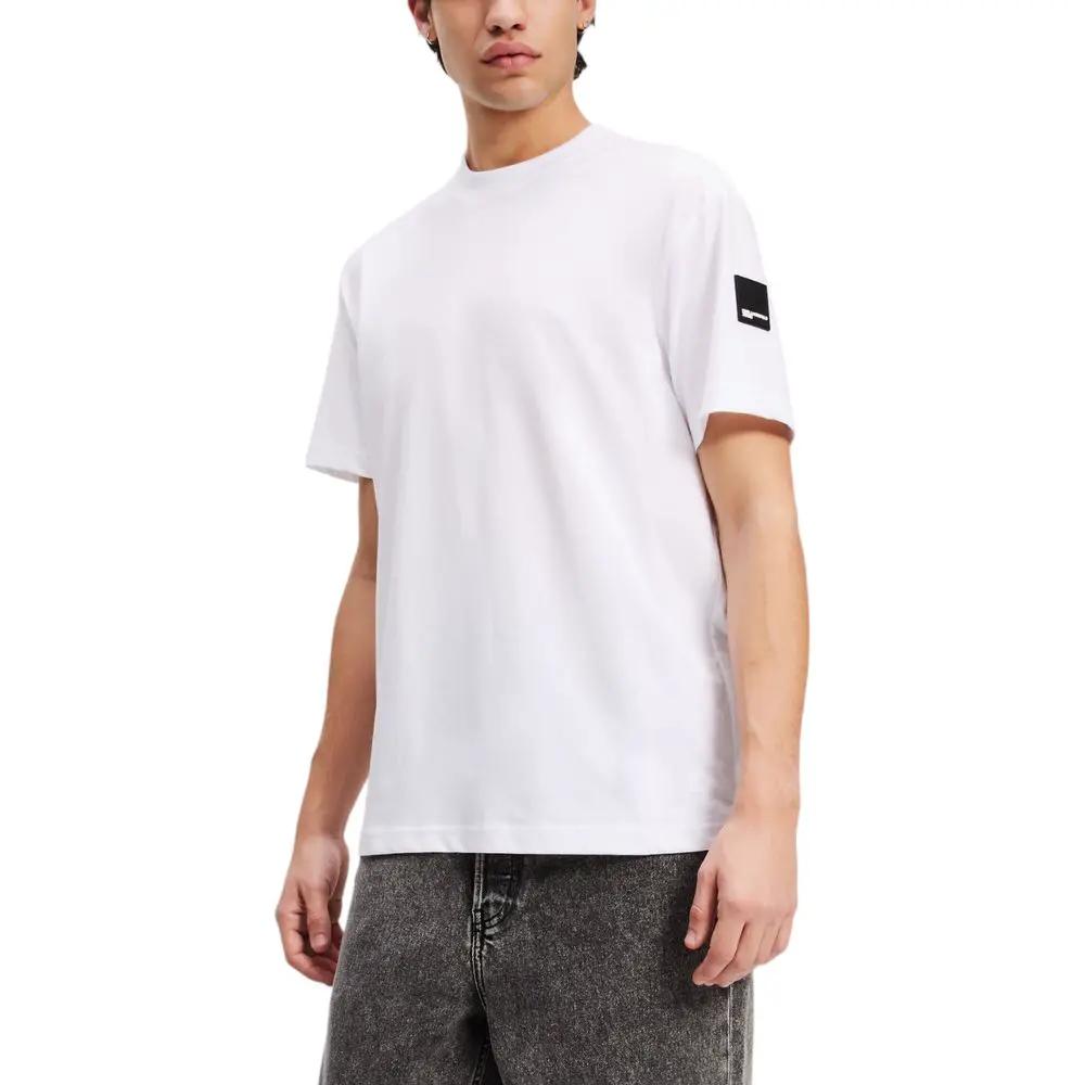 T-shirt blanc en coton Karl Lagerfeld