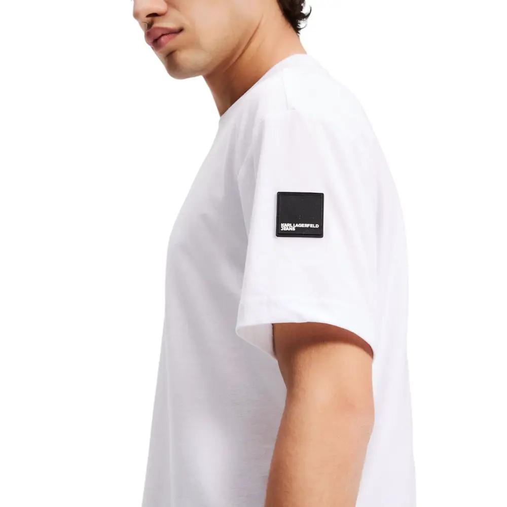 T-shirt blanc en coton Karl Lagerfeld