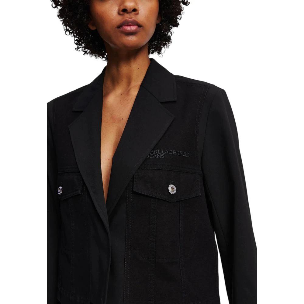 Blazer noir en polyester Karl Lagerfeld