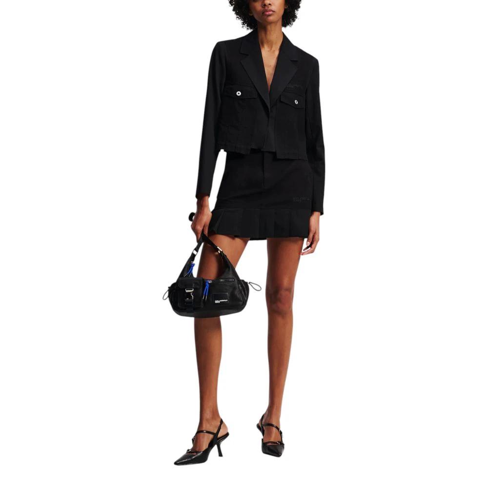 Blazer noir en polyester Karl Lagerfeld