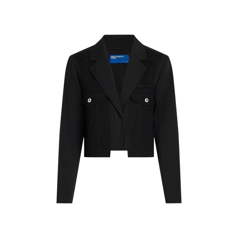 Blazer noir en polyester Karl Lagerfeld