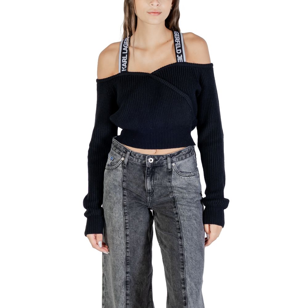 Sweat-shirt en coton noir Karl Lagerfeld
