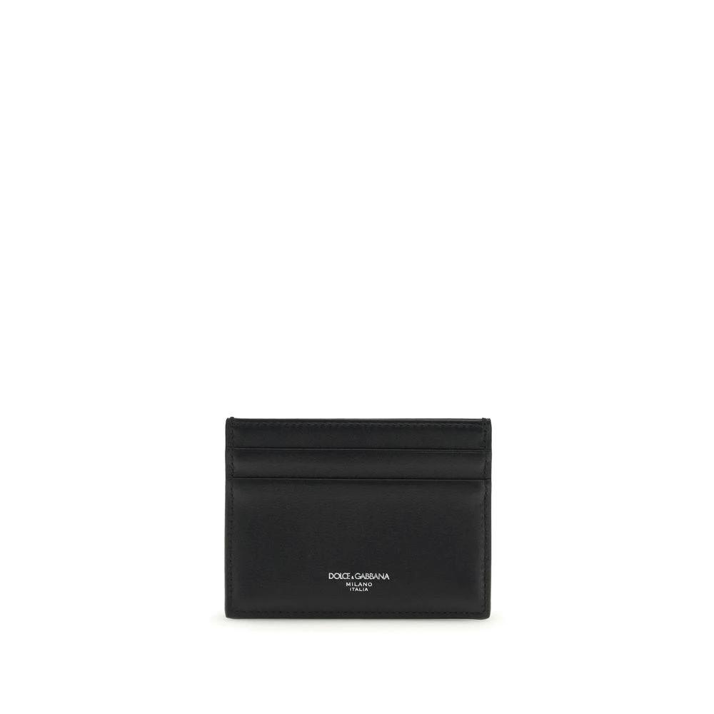 Portefeuille en coton noir Dolce & Gabbana