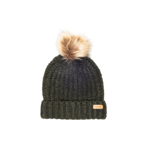 Bonnet Barbour vert en polyester