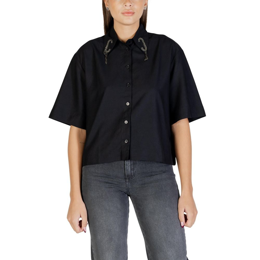 Colcci Black Viscose Shortsleeve Shirt