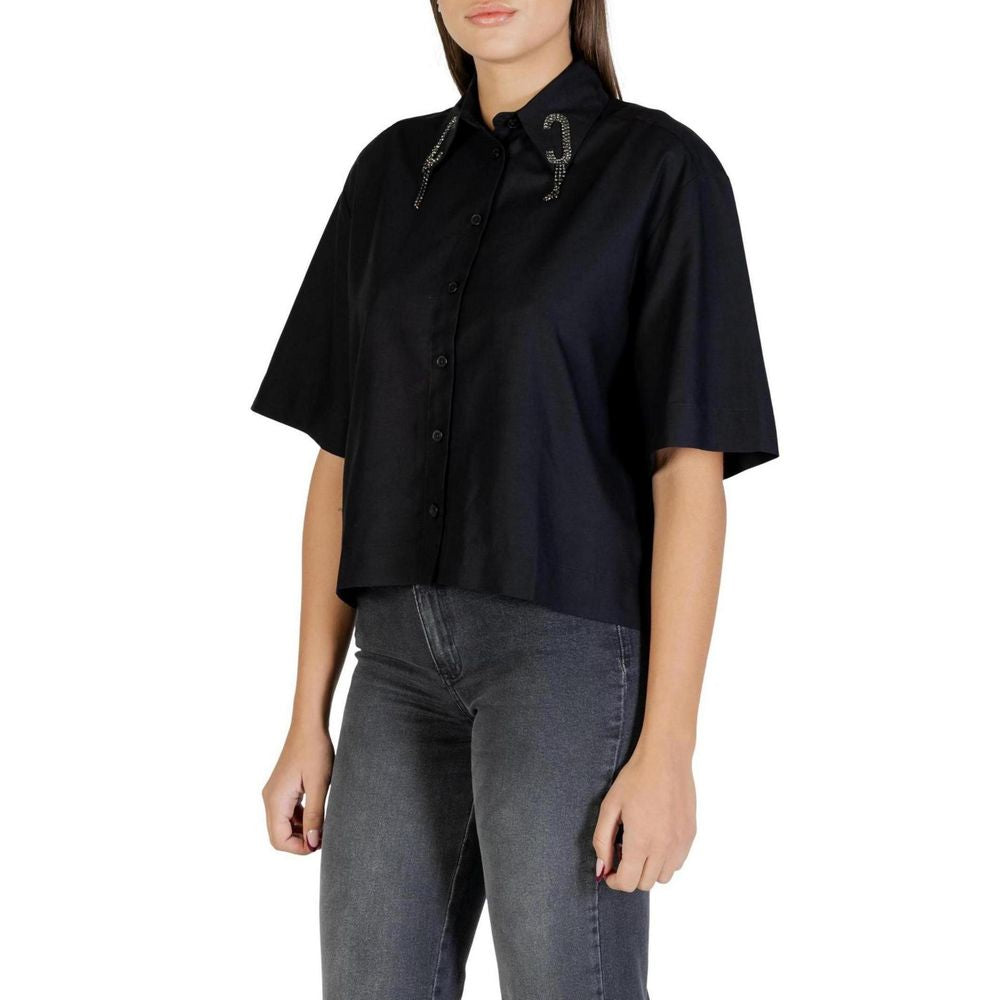 Colcci Black Viscose Shortsleeve Shirt