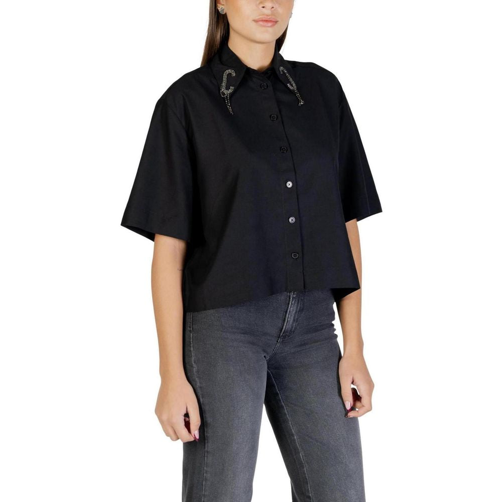 Colcci Black Viscose Shortsleeve Shirt