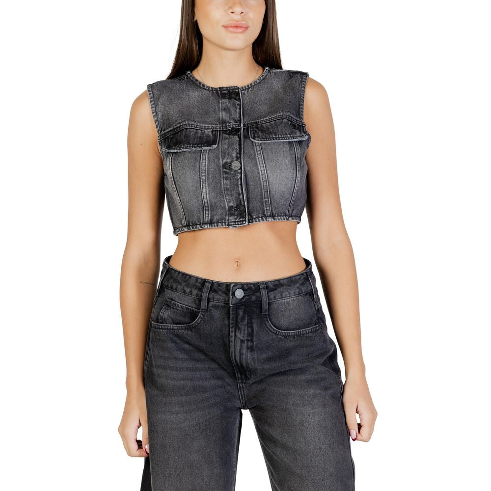 Colcci Black Cotton Waistcoat