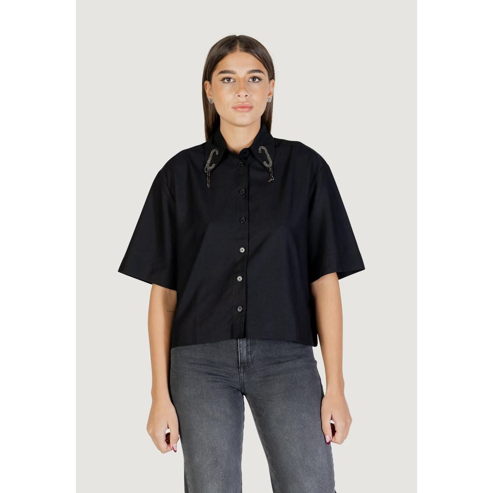 Colcci Black Viscose Shortsleeve Shirt
