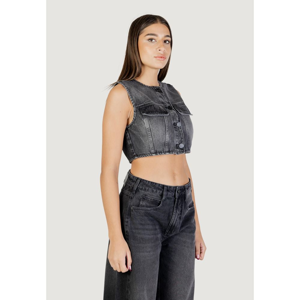 Colcci Black Cotton Waistcoat