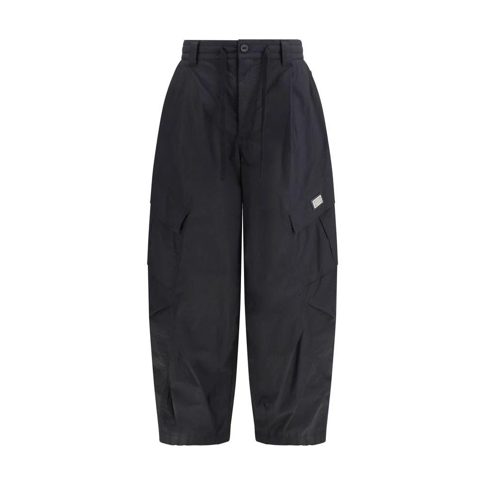 Pantalon cargo en coton noir Dolce &amp; Gabbana