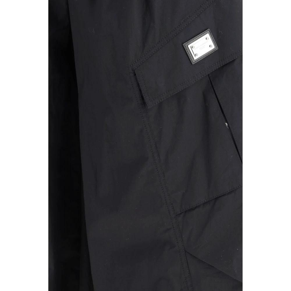 Pantalon cargo en coton noir Dolce &amp; Gabbana