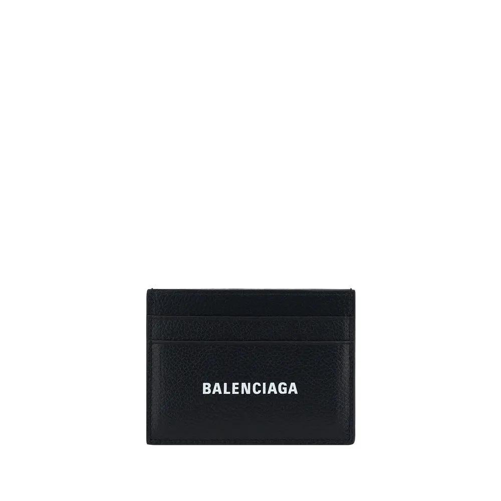 Portefeuille Balenciaga Bos Taurus en cuir de veau noir