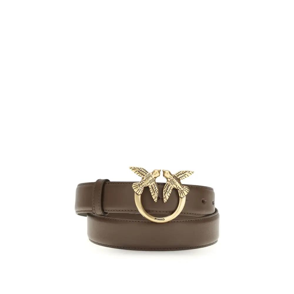 Ceinture PINKO Bos Taurus Regular en cuir de veau marron
