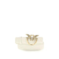 Ceinture PINKO Bos Taurus Regular en cuir de veau blanc
