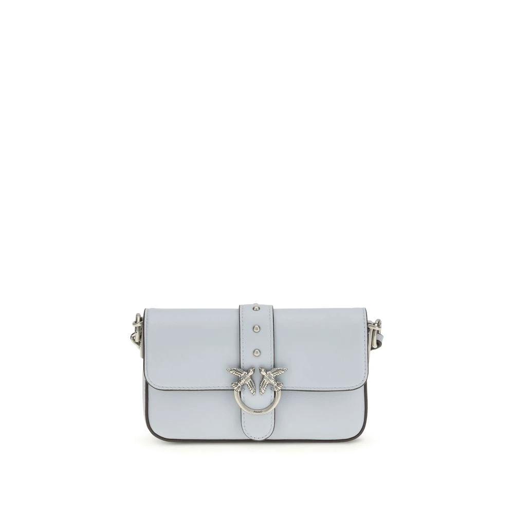 Sac bandoulière PINKO Bos Taurus en cuir de veau bleu