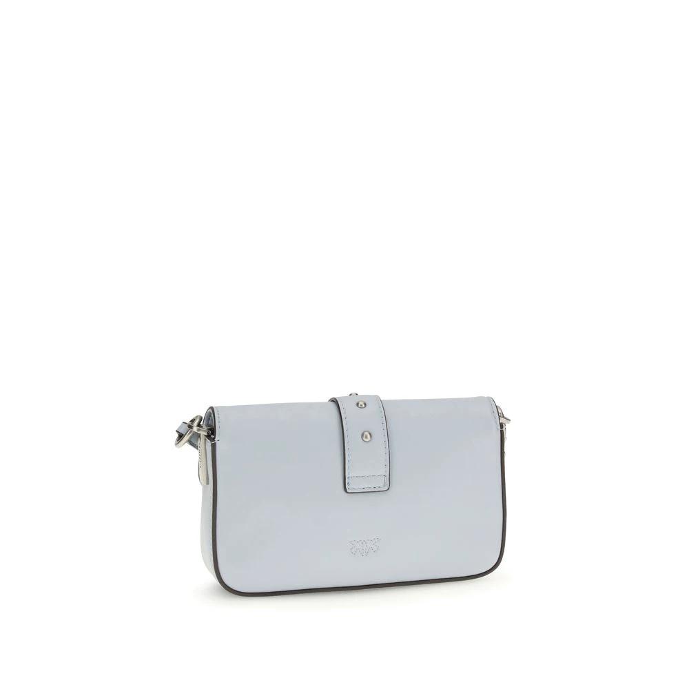 Sac bandoulière PINKO Bos Taurus en cuir de veau bleu