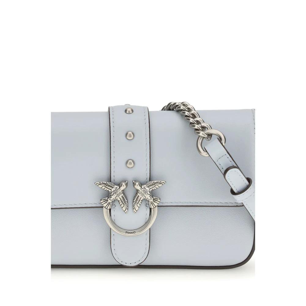 Sac bandoulière PINKO Bos Taurus en cuir de veau bleu