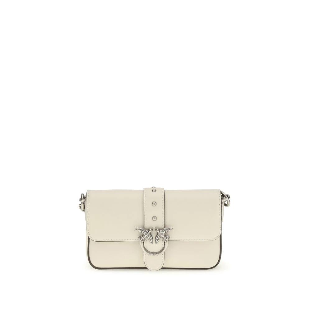 Sac bandoulière PINKO Bos Taurus en cuir de veau blanc