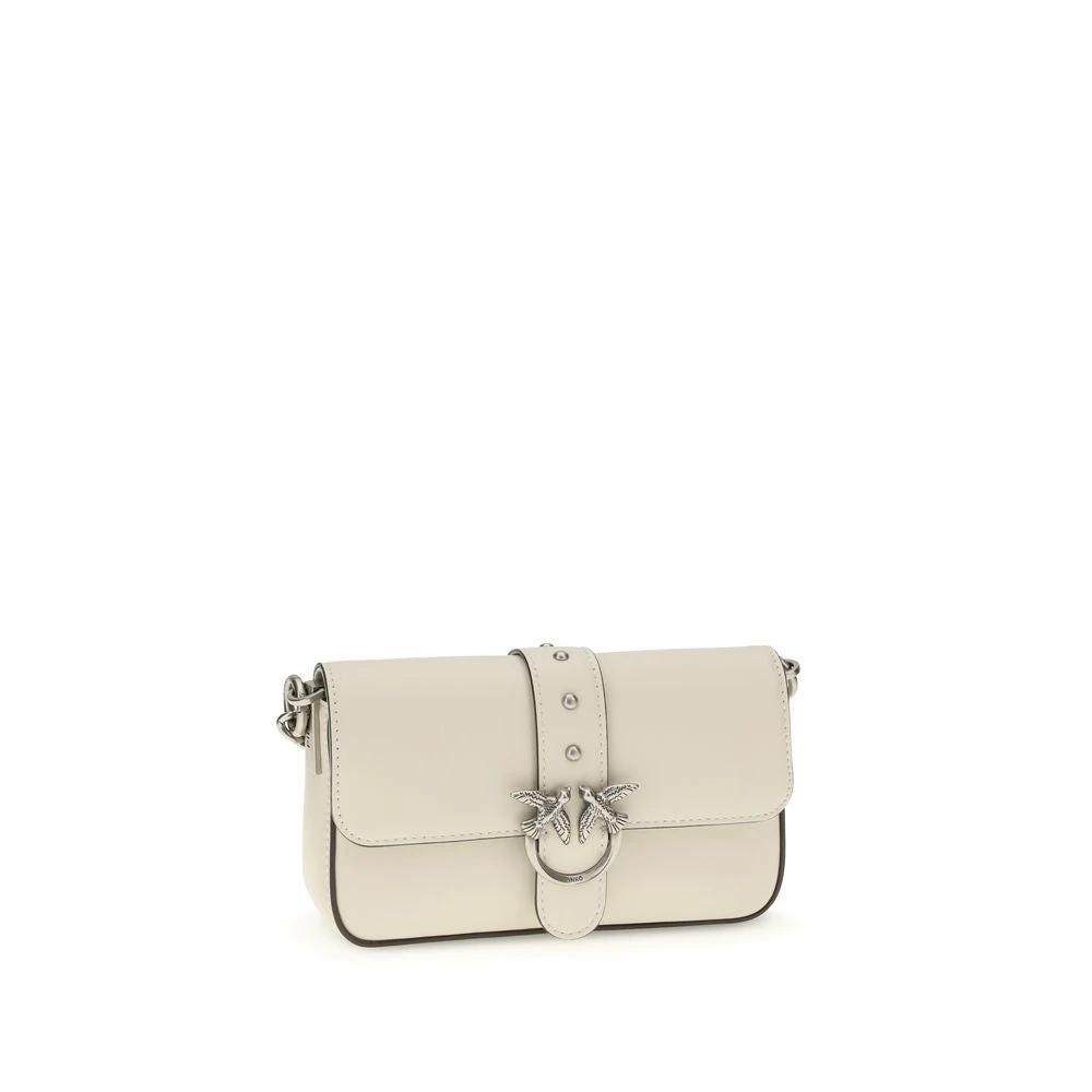 Sac bandoulière PINKO Bos Taurus en cuir de veau blanc