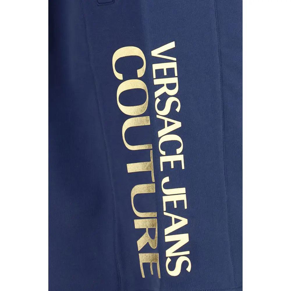 Versace Jeans Blue Cotton Bermuda Shorts