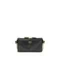 Sac bandoulière Valentino Garavani en agneau noir Ovis Aries