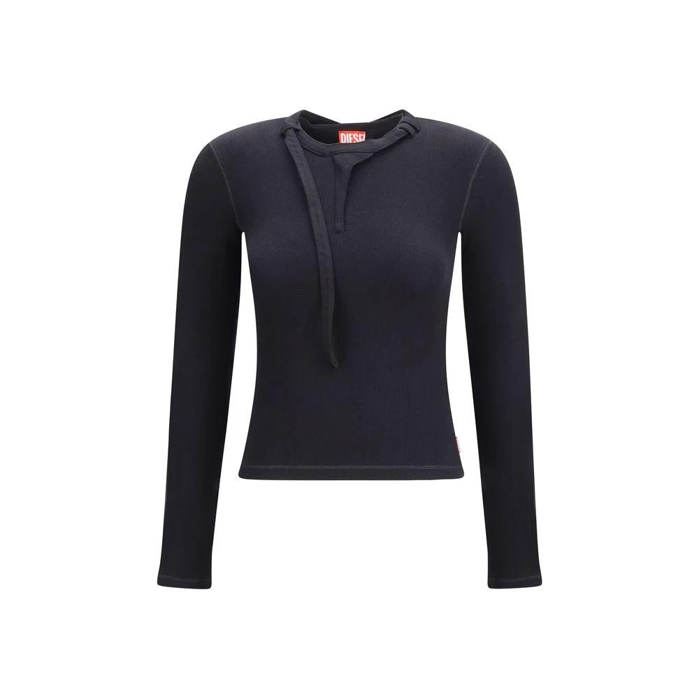 Diesel Black Cotton Long Sleeve T-Shirt